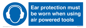 MP14953: Ear protection must be worn when using air powered tools