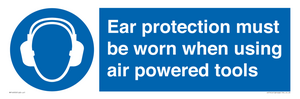 MP14953: Ear protection must be worn when using air powered tools