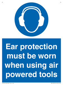 MP14953: Ear protection must be worn when using air powered tools