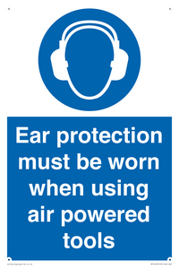 MP14953: Ear protection must be worn when using air powered tools