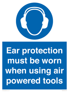MP14953: Ear protection must be worn when using air powered tools