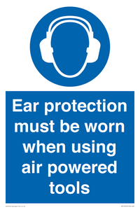 MP14953: Ear protection must be worn when using air powered tools
