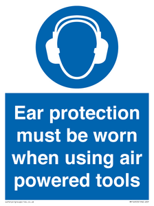 MP14953: Ear protection must be worn when using air powered tools