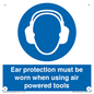 MP14953: Ear protection must be worn when using air powered tools