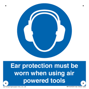 MP14953: Ear protection must be worn when using air powered tools