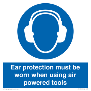 MP14953: Ear protection must be worn when using air powered tools