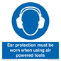 MP14953: Ear protection must be worn when using air powered tools