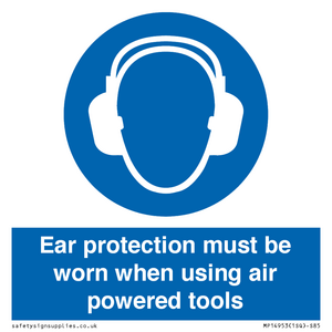 MP14953: Ear protection must be worn when using air powered tools