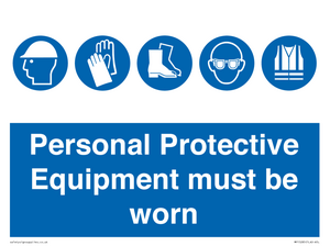 MP15285: Personal Protective Equipment must be worn