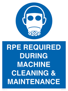 MP16407: RPE REQUIRED DURING MACHINE CLEANING & MAINTENANCE