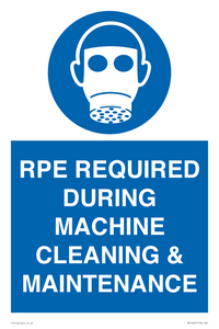MP16407: RPE REQUIRED DURING MACHINE CLEANING & MAINTENANCE