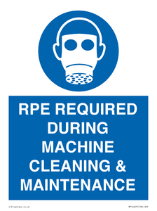 MP16407: RPE REQUIRED DURING MACHINE CLEANING & MAINTENANCE