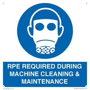 MP16407: RPE REQUIRED DURING MACHINE CLEANING & MAINTENANCE