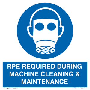 MP16407: RPE REQUIRED DURING MACHINE CLEANING & MAINTENANCE