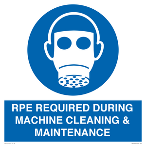 MP16407: RPE REQUIRED DURING MACHINE CLEANING & MAINTENANCE