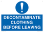 MP16429: DECONTAMINATE CLOTHING BEFORE LEAVING
