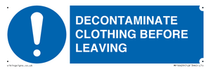 MP16429: DECONTAMINATE CLOTHING BEFORE LEAVING