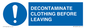 MP16429: DECONTAMINATE CLOTHING BEFORE LEAVING