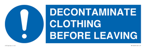 MP16429: DECONTAMINATE CLOTHING BEFORE LEAVING