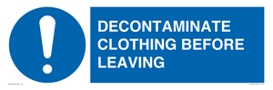 MP16429: DECONTAMINATE CLOTHING BEFORE LEAVING