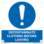MP16429: DECONTAMINATE CLOTHING BEFORE LEAVING
