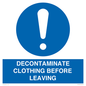 MP16429: DECONTAMINATE CLOTHING BEFORE LEAVING