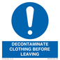 MP16429: DECONTAMINATE CLOTHING BEFORE LEAVING