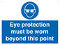 MP279: eye protection must be worn beyond this point