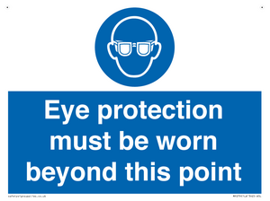 MP279: eye protection must be worn beyond this point