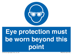 MP279: eye protection must be worn beyond this point