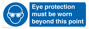 MP279: eye protection must be worn beyond this point