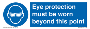 MP279: eye protection must be worn beyond this point
