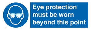 MP279: eye protection must be worn beyond this point