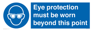 MP279: eye protection must be worn beyond this point