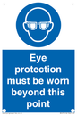 MP279: eye protection must be worn beyond this point