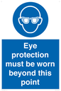 MP279: eye protection must be worn beyond this point