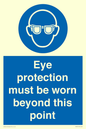 MP279: eye protection must be worn beyond this point