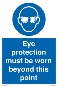 MP279: eye protection must be worn beyond this point
