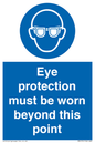MP279: eye protection must be worn beyond this point