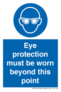 MP279: eye protection must be worn beyond this point