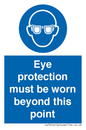 MP279: eye protection must be worn beyond this point