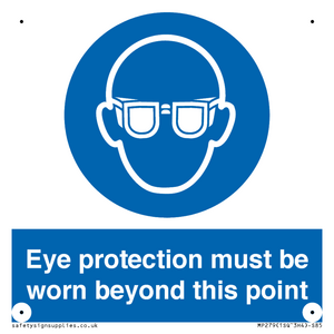 MP279: eye protection must be worn beyond this point