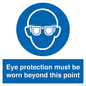 MP279: eye protection must be worn beyond this point