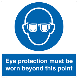 MP279: eye protection must be worn beyond this point