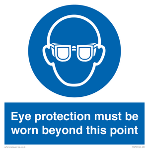 MP279: eye protection must be worn beyond this point