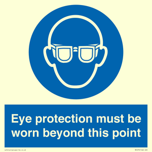 MP279: eye protection must be worn beyond this point