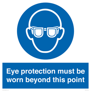 MP279: eye protection must be worn beyond this point