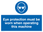 MP280: Eye protection this machine