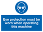 MP280: Eye protection this machine