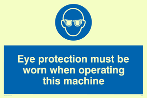 MP280: Eye protection this machine